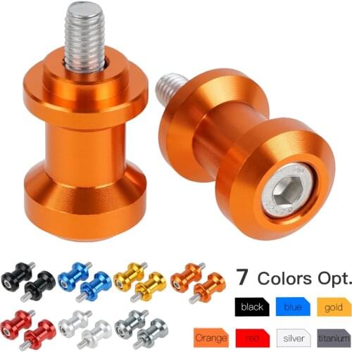 Aluminum CNC Swingarm Spools 6MM 8MM 10MM 12MM for Suzuki 1 Pair 10mm x1.25 Swingarm Spools Sliders For Kawasaki Z 750 750S 750R