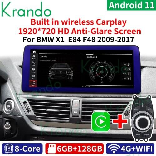 Krando Android 10.0 4G 64G 12.3'' Car Navigation Audio player for BMW X1 E84 2009-2015 With Idrive Auto radio 8 core WIFI CIC