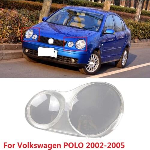 CAPQX 1PCS For VW POLO 2002 2003 2004 2005 Front Headlamp Headlight Lamp cover Lampshade Waterproof head light Shade Shell