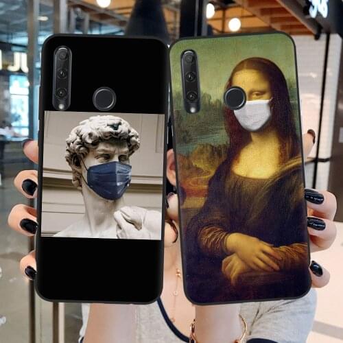 Great Art Aesthetic David Mona Lisa Case For Huawei Honor 10 20 30 Lite Pro 10i 30i 8C 8X 9X Pro 10X Lite Black Silicone Covers