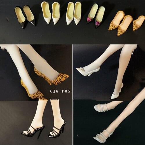 CJG-P05 1/6 Scale Female Fashion Sandals High Heels Suit Accessory Model for 12 inches Action Figure Body