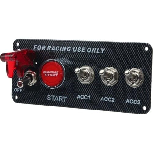 Racing Car Auto Engine Start Switch Panel Engine Start Push Button Led Red