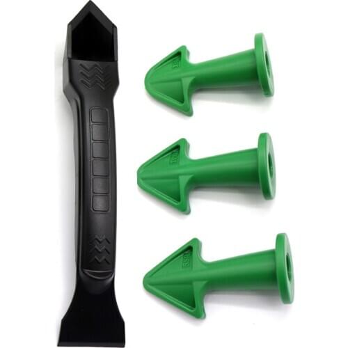 Caulk Nozzle and Trowel Nozzle Plus Set Finishing Durable Floor Clean Eco-friendly Caulking Sealant Tool Rubber Trowel Nozzle