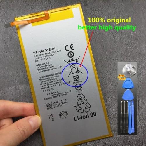 New 4650mAh-4800mAh HB3080G1EBW Original Battery For Huawei MediaPad T3 10 AGS-L09 AGS-W09 AGS-L03 T3 9.6 LTE Tablet Battery