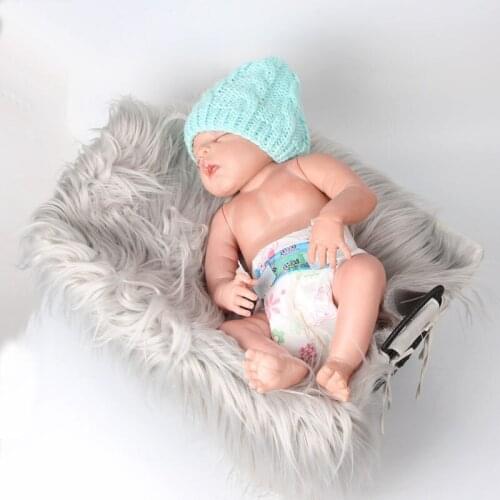 60x50cm Newborn Baby Infant Photo Blanket Fake Fur Rug Blankets Photography Background Baby Photo Shoot For Studio