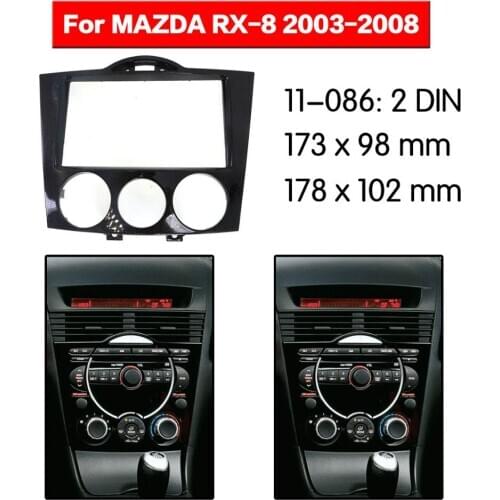 Stereo Panel Plate Car Radio Fascia Surround For MAZDA RX-8 2003 2004 2005 2006 2007 2008 DVD Refitting Frame Dash Kit