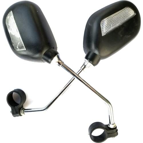 Pair Bike Rearview Mirror Safety Bicycle Rear View Glass Mirrors Adjustable Cycling Rearview Left Right Mirror