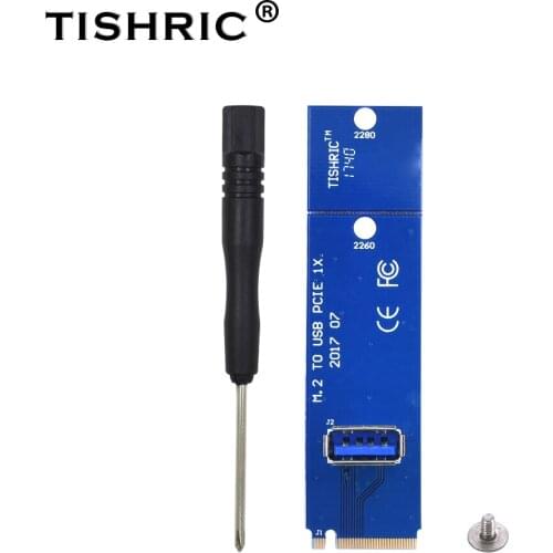 TISHRIC Adapter Board NGFF M.2 To USB 3.0 Switch Card PCI-E 1x To 16x Interface Riser Card For Bitcoin Miner Mining