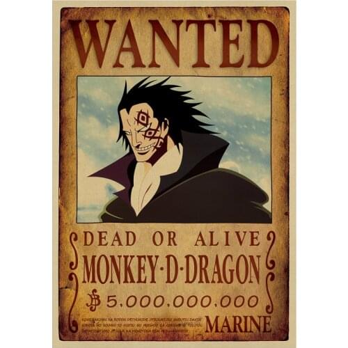 5 Kings + Revolutionary Army Wanter Dead Or Alive Poster 51x36cm Wall Sticker Home Decoration Accessories Paintings