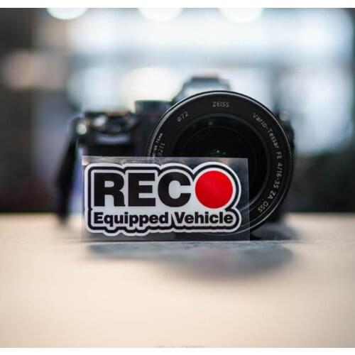 REC Equipped Vehicle Car Stickers Warnning Decals Reflective Safety Security Caution Stickers For Dirt Bikes ATV