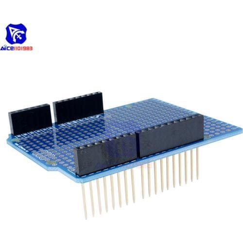 Prototype PCB Board For Arduino R3 ATMEGA328P Shield Board Breadboard Protoshield DIY FR-4 2.54mm 2mm Pitch Hole One