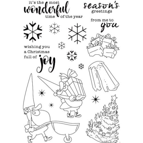 Italian /Santa Claus /gift Transparent Clear Silicone Stamp/Seal for DIY scrapbooking/photo album Decorative clear stamp A935