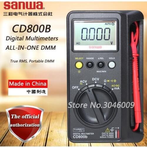 Sanwa CD800B digital multimeter, true rms multimeter data lock on and off buzz automatic power saving