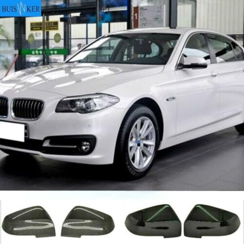 Carbon Fiber Style Car Side Mirror Cover Rearview Mirrors Trim For BMW 5 6 7 Series F01 F02 F06 F12 F10 F18 2014 2015 2016