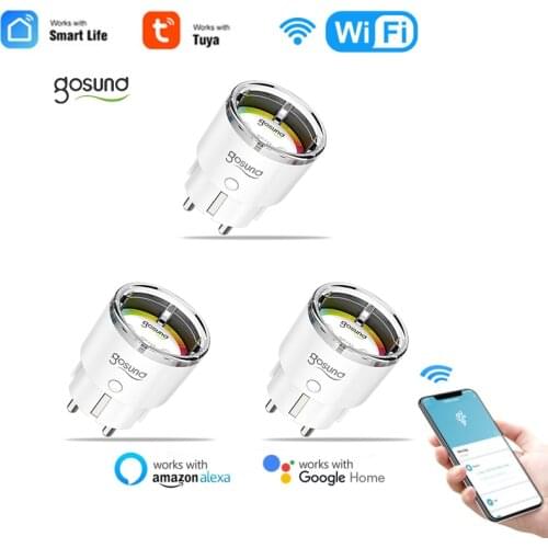 4pcs Gosund EP2 10A WiFi MINI Smart Plug Socket Tuya Remote Control Works with Alexa Google Home No Hub required