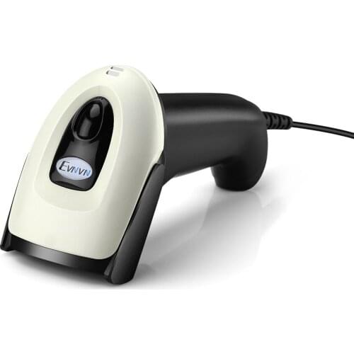 USB Wired 2D barcode scanner, handheld Automatic Bar Codes Reader 1D QR CCD PDF417 Data Matrix Image Scanning for PC Smartphone