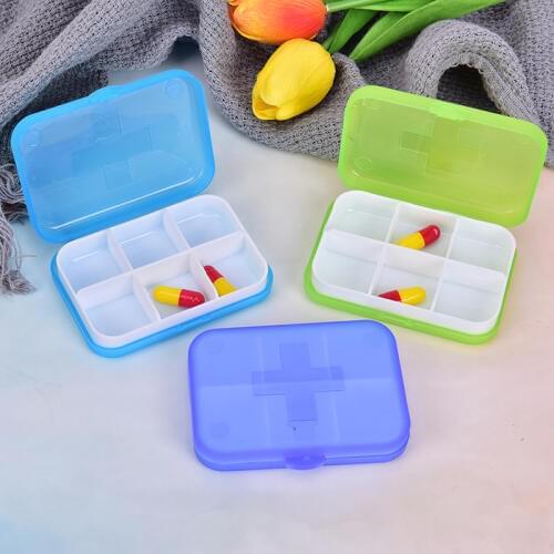 4/6 Slots Moisture-proof Pill Box Portable Pill Cases Travel Dispen Storage Container Colorful Drug Dispenser Packing Container