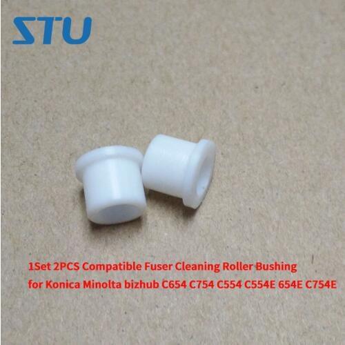 1Set 2PCS Compatible Fuser Cleaning Roller Bushing for Konica Minolta bizhub C654 C754 C554 C554E 654E C754E
