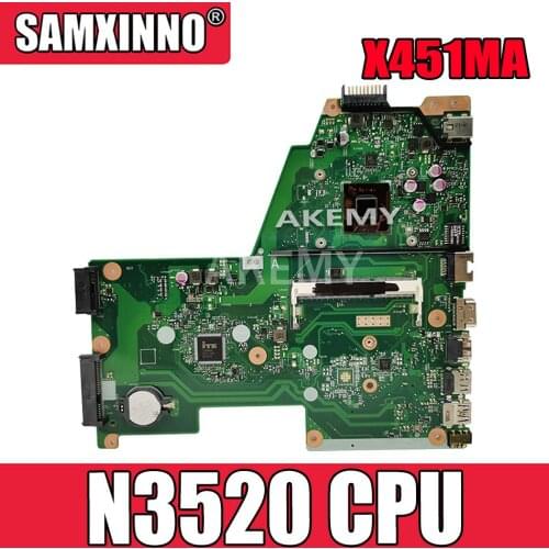 X451MA laptop motherboard REV 2.1 For Asus F451M X451M X451MA Mainboard DDR3 100% test N3520 CPU 4 cores