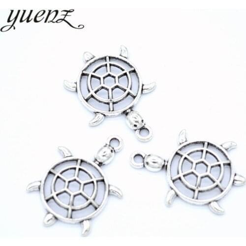YuenZ 15pcs New Product Antique silver color tortoise Charms Pendant Jewelry Metal Alloy Jewelry Marking 26*18mm D7137