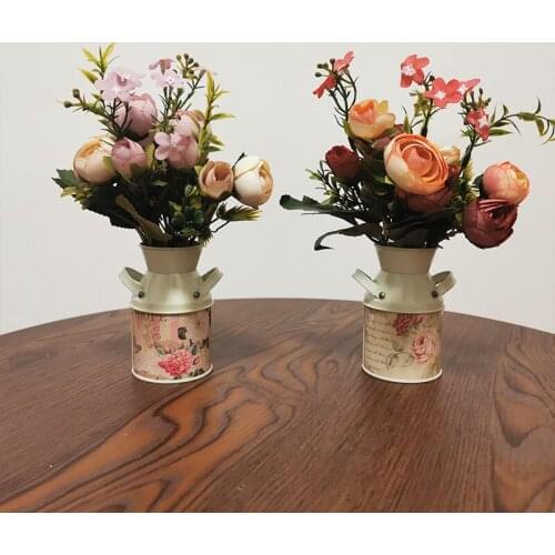 Golden Iron portable Vase home Decor Plant Flower Vase outdoor gift Holder Terrarium Tabletop Office Home Decoration NEW