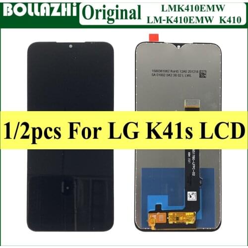 1/2 Piece 6.55"For LG K41S Display LMK410EMW LMK410HM LMK410BMW LCD Touch Screen Digitizer Assembly with Frame