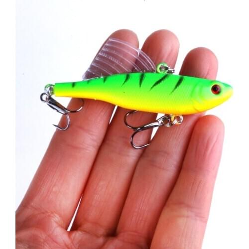 1PC 5 colors Pencil Top Fishing Lures 6.5cm-2.56" VIB Fishing Tackle 17.5g-0.62oz Fishing Bait In Sample Opp Bag