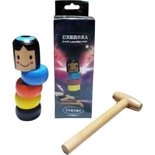 1pcs Of Immortal Indestructible Wooden Man Magic Toy Street Stage Magic Props Can Not Break Small Wooden People Interesting Toys