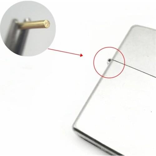2pcs 8mm*1.2mm Golden Kerosene Petrol Lighter Hinge Pins Universal Repair Accessory Replacement Part For Zip After 1980s