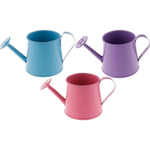 3Pcs Pastoral Metal Iron Retro Flower Watering Pot Flower Barrel Succulent Plant Flowerpots for Home Garden Balcony Decor