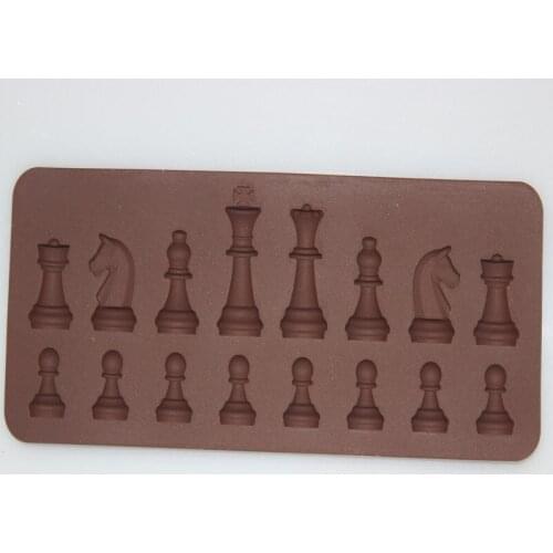 3D International Chess Form Pastry Chocolate Sugar Soap Fondant Kitchen Baking Cake Decorating Tools Silicone Molds Cube Tray