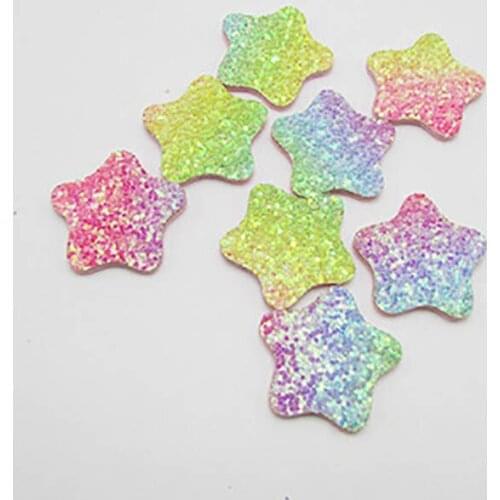 50pcs mix color crown/heart/star appliques for crafts/hair clips mermaid scale Decor Patches Accessories