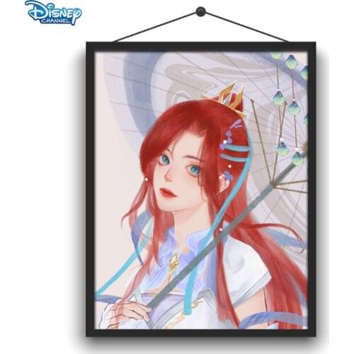 Disney 5D DIY Diamond Painting Multi-Princess Antique Illustration Full Round Diamond Embroidery Handmade Crafts Decoration