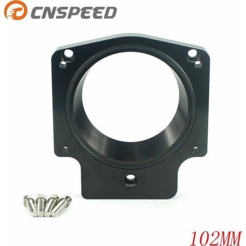 CNSPEED 102mm Aluminum air Intake Manifold Throttle Body Fit For Spacer Adapter LS1 LS2 LS4 LS6 LSX YC100752-BK