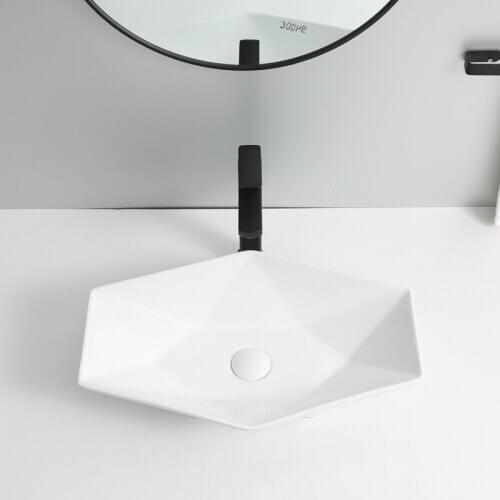 White Washbasin Ceramic Bathroom Sinks Bathroom Sink Single Shampoo Basin