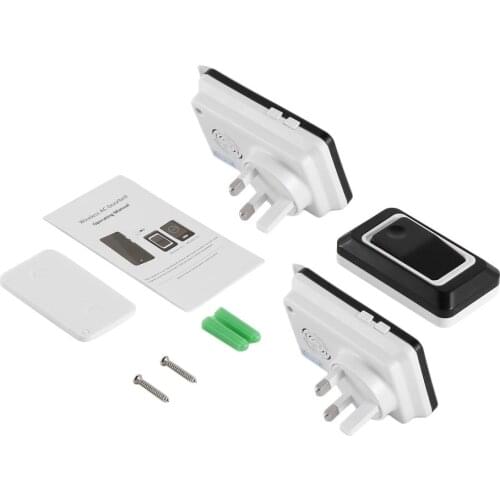 Wireless Doorbell Portable Wirless Digital Cordless Door-Bell Kit Waterproof 1000ft/ 300m Range with Plug-in Receivers
