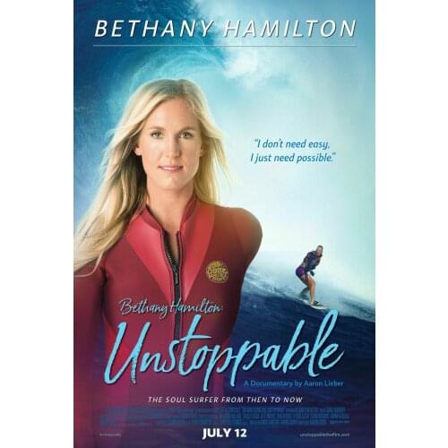 Bethany Hamilton: Unstoppable Movie Art Film Print Silk Poster Home Wall Decor 24x36inch