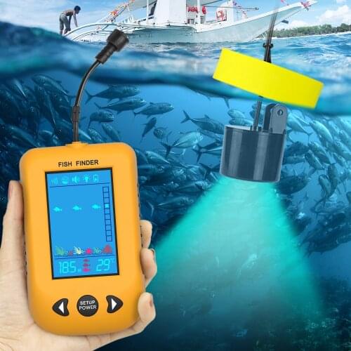 Erchang XF02C Portable Fish Finder Sonar LCD echolot Fishfinder 9m Cable 100m Depth echo sounder sondeur peche For Fishing