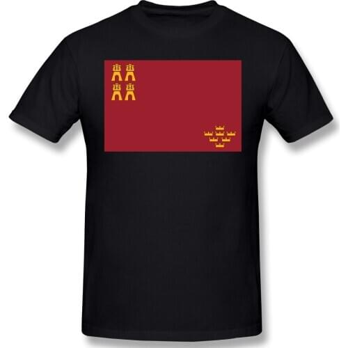 Flag Of The Region Of Murcia Mens Basic Short Sleeve T-Shirt Graphic Flags of the autonomous communities of Spain shirts