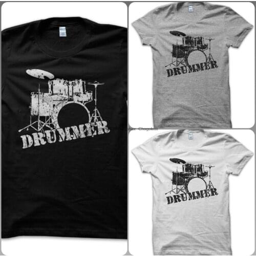 T-Shirt Shirt Drummer Drums Drummer Group Band Musician Rock Man