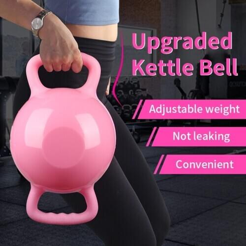 Yoga Fitness Kettle Bell 4-12LB Adjustable PVC Water Kettlebell Workout Dumbbell Double Handles Pilates Body Shaping Equipment