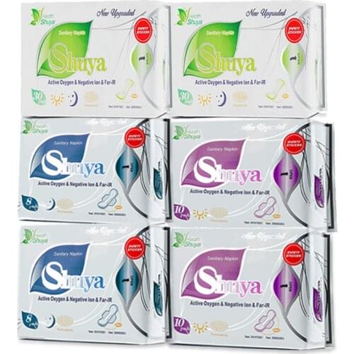 6Pack Sanitary Towels Feminine Hygiene Anion PadsSanitary Pads Napkin Organic Cotton Panty Liners Sanitary Towel Night Use