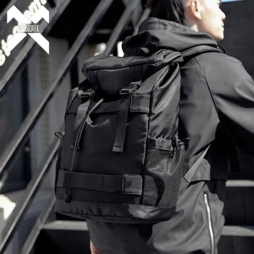 Hip Hop Mens Backpacks 2021 Waterproof Streetwear Unisex High Street Teenage School Backpack College Travel Bag WB253
