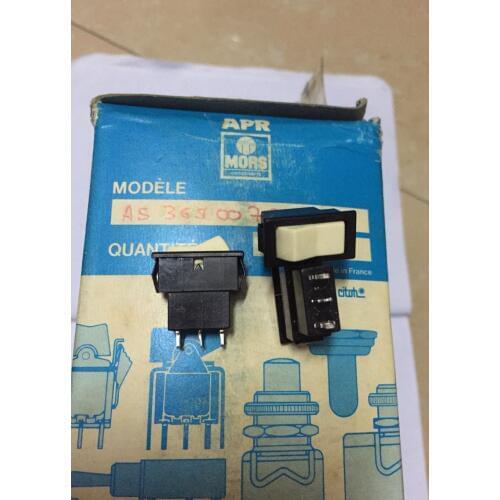 Original new 100% AS36S mini rocker switch white handle black bottom 3pin 2gear warping switch 2A250V 4A125V