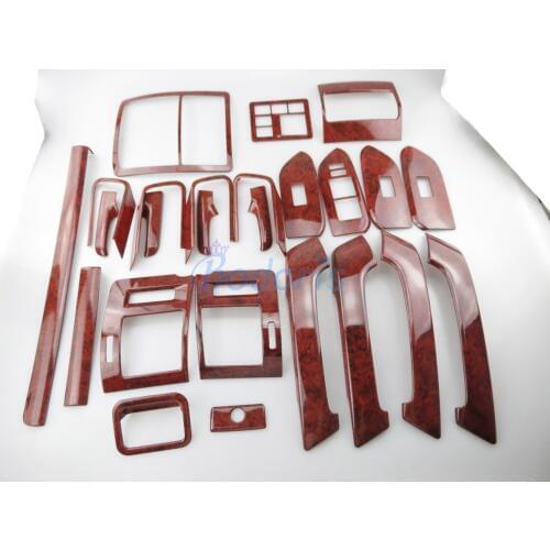 Interior Wooden Color Cover Garnish Trim Chrome Car Styling For Toyota Land Cruiser 150 Prado LC150 FJ150 2010-2017 Accessories