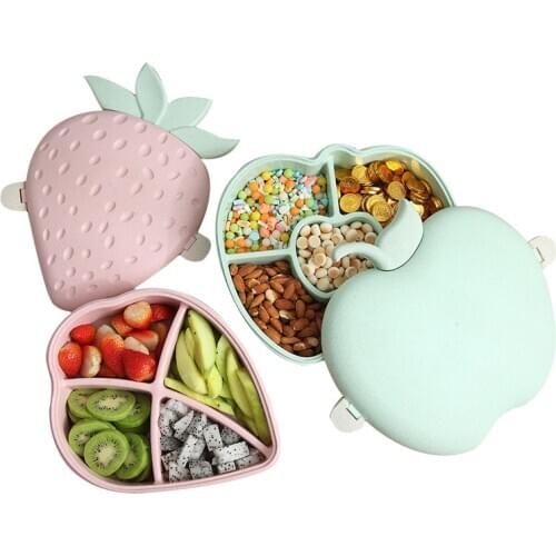 Food Storage Tray Dried Fruit Snack Plate Appetizer Serving Platter for Candy Pastry Nuts Compartment