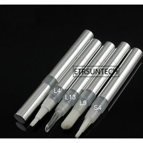 3ml silver Twist Pens Empty lip gloss Pen with Brush Tip Cosmetic Container Applicators F1846