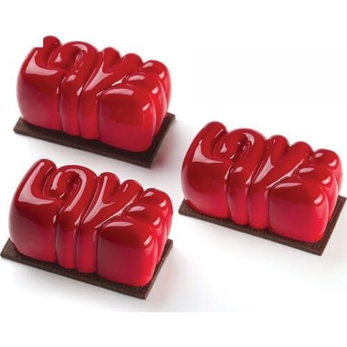 Silicone Cake Mold Love Shape Cake Decorating Tools Lovely Molds For Baking Mousse Ice Cream Chocolate Pans Mould