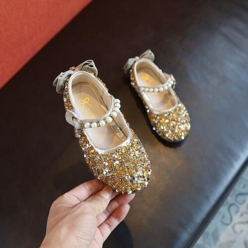 Girls Sequin Shoes Princess Gold Pink Silver Kids Summer Nina Sapatos Glitter Holiday Shoes Wedding Birthday Party Formal 2020