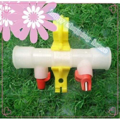 Duck with drinking water heater with a ball valve drinking water with a double nipple drinking water with S hook